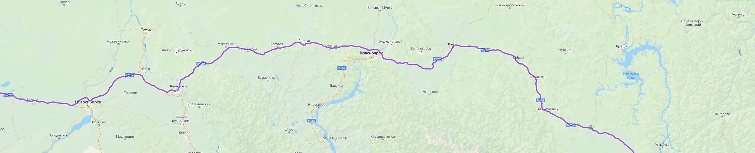 Доставка грузов из Липецка - карта транспортной логистики